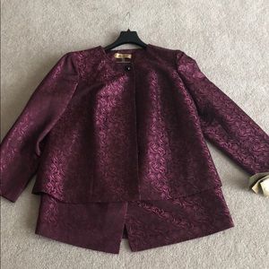 Kasper Maroon Dress Suit